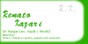 renato kazari business card